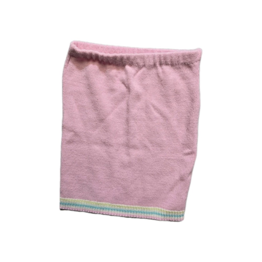 Vintage Girls Acrylic Skirt Knit Pink 7-8‎ Stretch Waist